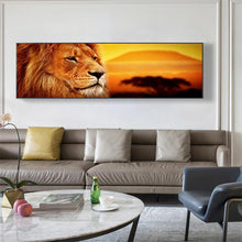 Lade das Bild in den Galerie-Viewer, Tiger - voller runder Diamant - 80x30cm