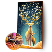 Lade das Bild in den Galerie-Viewer, Hirsch - voller runder Diamant - 85x45cm