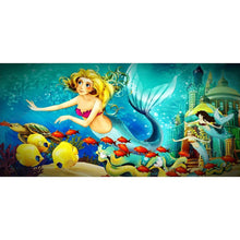 Lade das Bild in den Galerie-Viewer, Meerjungfrau - voller runder Diamant - 100x50cm