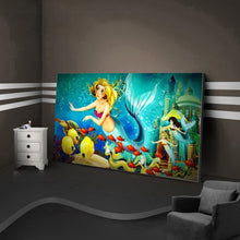 Lade das Bild in den Galerie-Viewer, Meerjungfrau - voller runder Diamant - 100x50cm