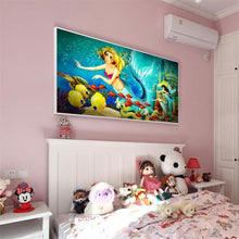 Lade das Bild in den Galerie-Viewer, Meerjungfrau - voller runder Diamant - 100x50cm