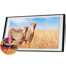 Lade das Bild in den Galerie-Viewer, Panther - runder runder Diamant - 100x50cm