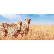 Lade das Bild in den Galerie-Viewer, Panther - runder runder Diamant - 100x50cm