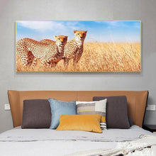 Lade das Bild in den Galerie-Viewer, Panther - runder runder Diamant - 100x50cm