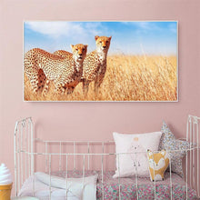 Lade das Bild in den Galerie-Viewer, Panther - runder runder Diamant - 100x50cm