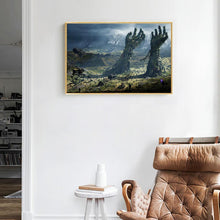 Lade das Bild in den Galerie-Viewer, Hände - voller runder Diamant - 40x30cm