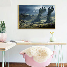 Lade das Bild in den Galerie-Viewer, Hände - voller runder Diamant - 40x30cm