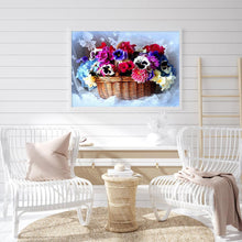Lade das Bild in den Galerie-Viewer, Blumenraum - voller runder Diamant - 40x30cm