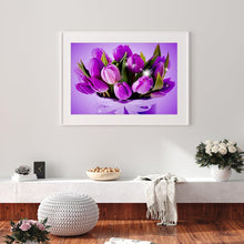 Lade das Bild in den Galerie-Viewer, Blumenraum - voller runder Diamant - 40x30cm