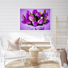 Lade das Bild in den Galerie-Viewer, Blumenraum - voller runder Diamant - 40x30cm