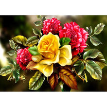 Lade das Bild in den Galerie-Viewer, Blumenraum - voller runder Diamant - 40x30cm