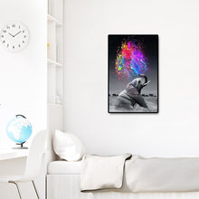 Lade das Bild in den Galerie-Viewer, Elefantentier - voller runder Diamant - 40x60cm