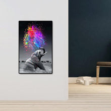 Lade das Bild in den Galerie-Viewer, Elefantentier - voller runder Diamant - 40x60cm