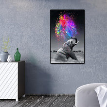 Lade das Bild in den Galerie-Viewer, Elefantentier - voller runder Diamant - 40x60cm