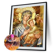 Lade das Bild in den Galerie-Viewer, Mutter und Sohn Figur - voller quadratischer Diamant - 40x50cm