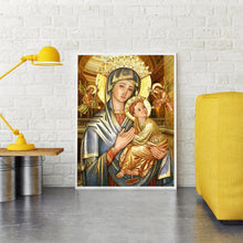 Lade das Bild in den Galerie-Viewer, Mutter und Sohn Figur - voller quadratischer Diamant - 40x50cm