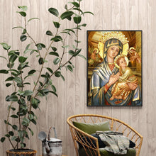 Lade das Bild in den Galerie-Viewer, Mutter und Sohn Figur - voller quadratischer Diamant - 40x50cm