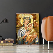 Lade das Bild in den Galerie-Viewer, Mutter und Sohn Figur - voller quadratischer Diamant - 40x50cm