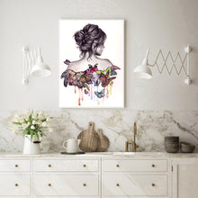 Lade das Bild in den Galerie-Viewer, Frau zurück - voller quadratischer Diamant - 40x50cm