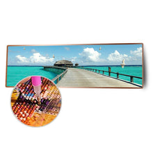 Lade das Bild in den Galerie-Viewer, Seestütze - voller runder Diamant - 120x40cm