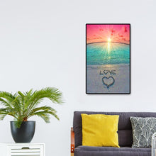 Lade das Bild in den Galerie-Viewer, Liebe am Meer - voller runder Diamant - 40x60cm