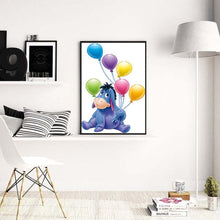 Lade das Bild in den Galerie-Viewer, Ballon Esel - voller runder Diamant - 30x40cm