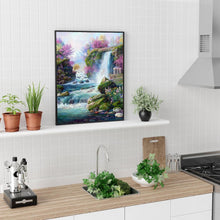 Lade das Bild in den Galerie-Viewer, Berg Wasserfall - voller quadratischer Diamant - 40x50cm