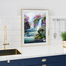 Lade das Bild in den Galerie-Viewer, Berg Wasserfall - voller quadratischer Diamant - 40x50cm