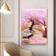 Lade das Bild in den Galerie-Viewer, Kirschblüte Stuhl - voller quadratischer Diamant - 40x50cm