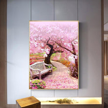 Lade das Bild in den Galerie-Viewer, Kirschblüte Stuhl - voller quadratischer Diamant - 40x50cm