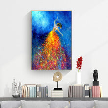 Lade das Bild in den Galerie-Viewer, Tanzende Frauen - voller quadratischer Diamant - 40x50cm