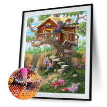 Lade das Bild in den Galerie-Viewer, Baumhaus - voller quadratischer Diamant - 40x50cm