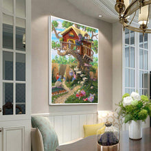 Lade das Bild in den Galerie-Viewer, Baumhaus - voller quadratischer Diamant - 40x50cm