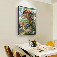 Lade das Bild in den Galerie-Viewer, Baumhaus - voller quadratischer Diamant - 40x50cm