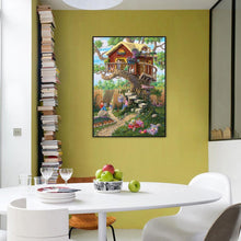 Lade das Bild in den Galerie-Viewer, Baumhaus - voller quadratischer Diamant - 40x50cm