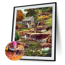 Lade das Bild in den Galerie-Viewer, Wald Dorf - voller quadratischer Diamant - 40x50cm