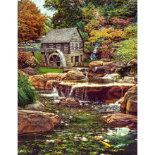 Lade das Bild in den Galerie-Viewer, Wald Dorf - voller quadratischer Diamant - 40x50cm