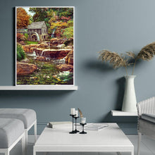 Lade das Bild in den Galerie-Viewer, Wald Dorf - voller quadratischer Diamant - 40x50cm
