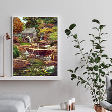 Lade das Bild in den Galerie-Viewer, Wald Dorf - voller quadratischer Diamant - 40x50cm