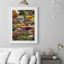 Lade das Bild in den Galerie-Viewer, Wald Dorf - voller quadratischer Diamant - 40x50cm