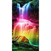 Lade das Bild in den Galerie-Viewer, Wasserfall - voller runder Diamant - 45x85cm