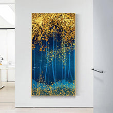 Lade das Bild in den Galerie-Viewer, Waldlandschaft - voller runder Diamant - 45x85cm