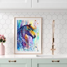 Lade das Bild in den Galerie-Viewer, Pferd - voller quadratischer Diamant - 40x50cm