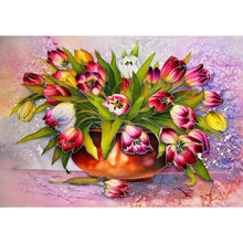Lade das Bild in den Galerie-Viewer, Blume - voller runder Diamant - 40x30cm