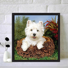 Lade das Bild in den Galerie-Viewer, Hund - voller runder Diamant - 30x30cm