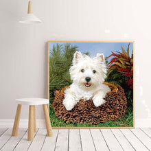 Lade das Bild in den Galerie-Viewer, Hund - voller runder Diamant - 30x30cm