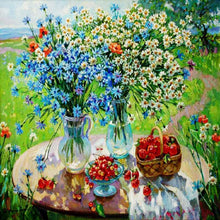 Lade das Bild in den Galerie-Viewer, Blumen - voller runder Diamant - 30x30cm