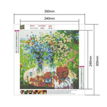 Lade das Bild in den Galerie-Viewer, Blumen - voller runder Diamant - 30x30cm