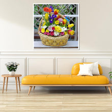 Lade das Bild in den Galerie-Viewer, Blumen - voller runder Diamant - 30x30cm