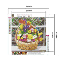 Lade das Bild in den Galerie-Viewer, Blumen - voller runder Diamant - 30x30cm